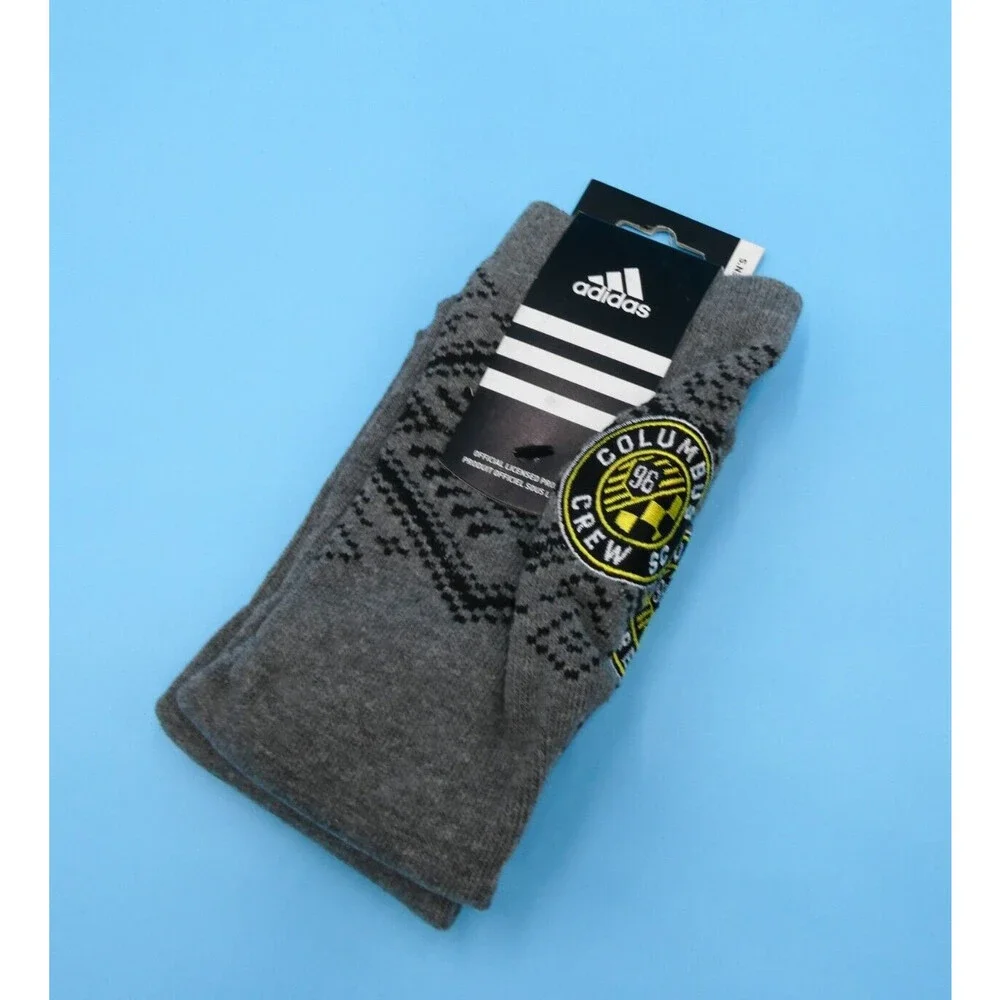 Columbus Crew SC Socks Womens One Size Adidas Gray Sports Soccer Mid Y2K New